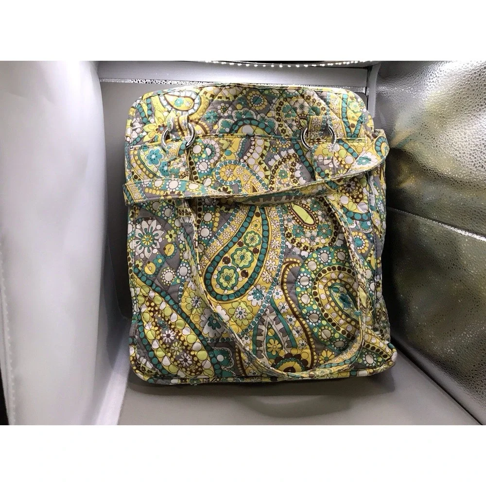Vera Bradley‎ Campus Tote In Lemon Parfait Retired